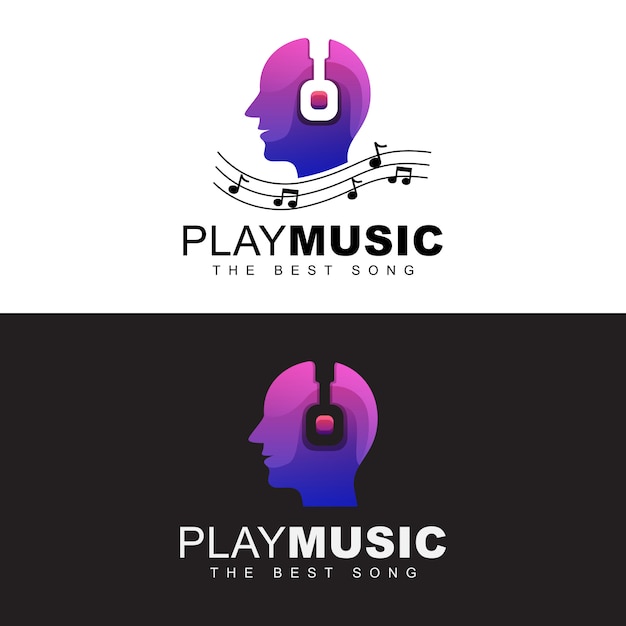 Download Free Headphone With People Play Music Logo Concept Playing Best Music Use our free logo maker to create a logo and build your brand. Put your logo on business cards, promotional products, or your website for brand visibility.