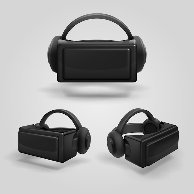 Headset And Stereoscopic Virtual Reality Goggles Pr