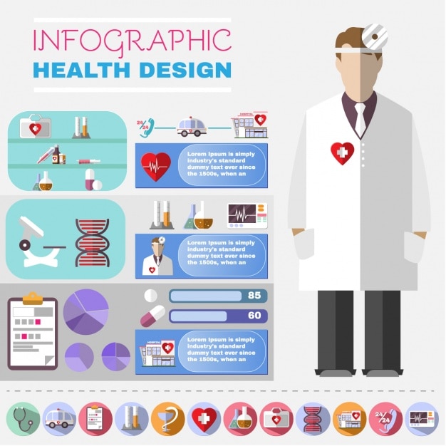 Health care infographic elements