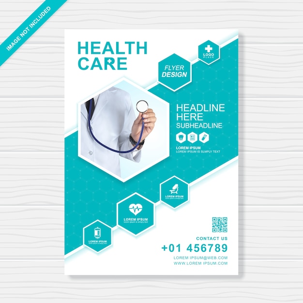 Premium Vector Health Care And Medical Cover Flyer Design Template