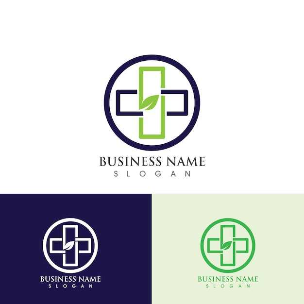 Premium Vector | Health hospital logo and symbol template, green logo ...