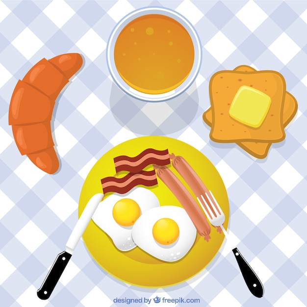 Healthy Breakfast Vector 