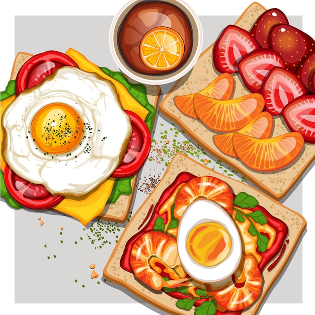 Premium Vector | Healthy breakfast