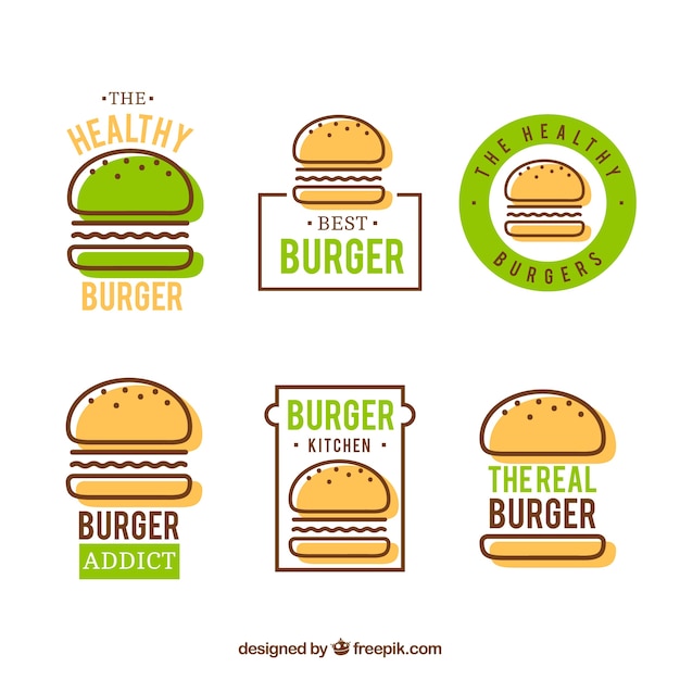 Download Free Healthy Burger Logo Free Vector Use our free logo maker to create a logo and build your brand. Put your logo on business cards, promotional products, or your website for brand visibility.