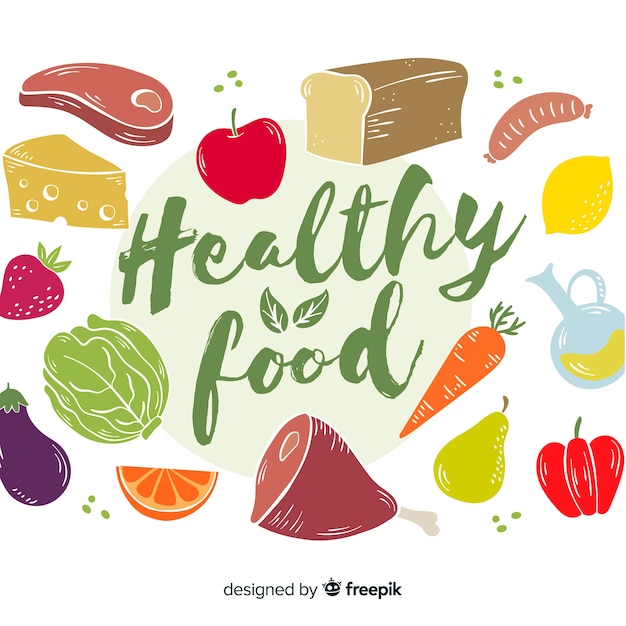 Free Vector | Healthy food background