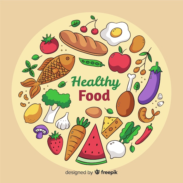 Free Vector | Healthy food background