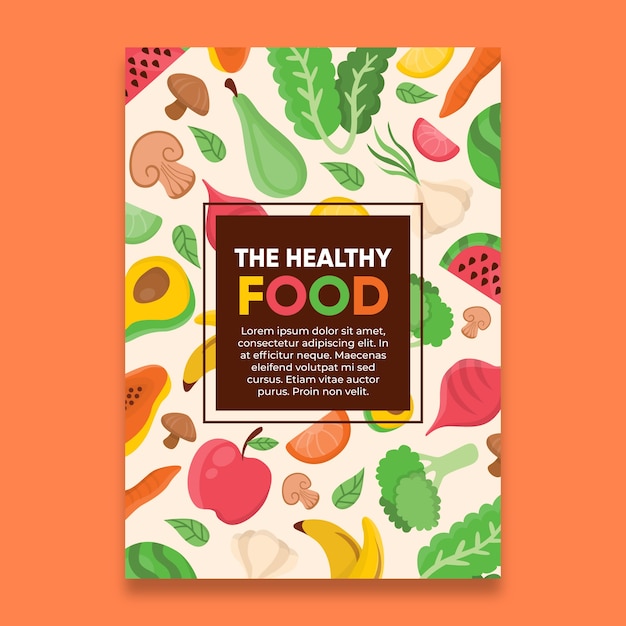 Free Vector | The healthy food diet poster