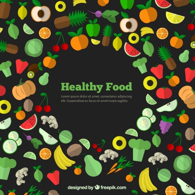 Healthy food icons