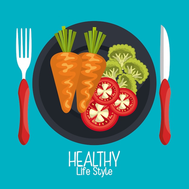 Healthy Food Illustration Vector Free Download