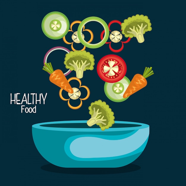 Healthy food illustration | Free Vector