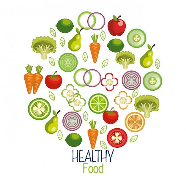 Free Vector | Healthy food illustration