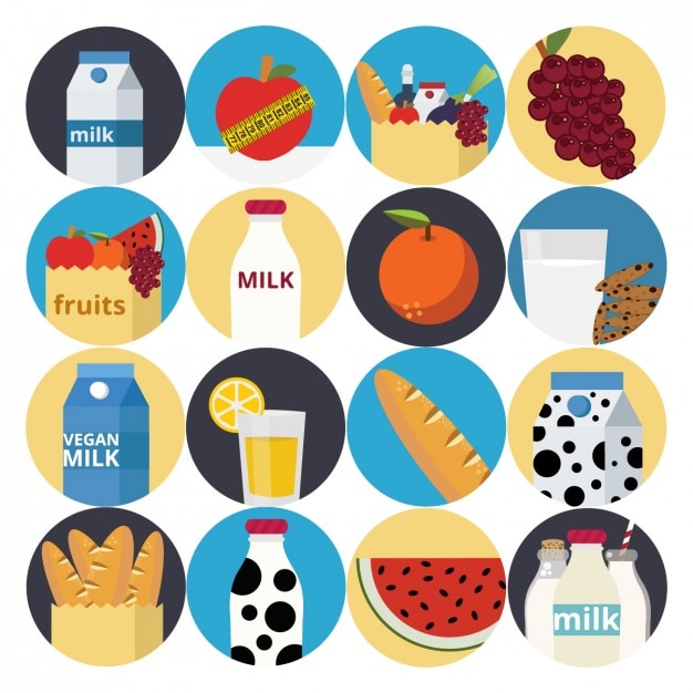 Healthy food illustrations
