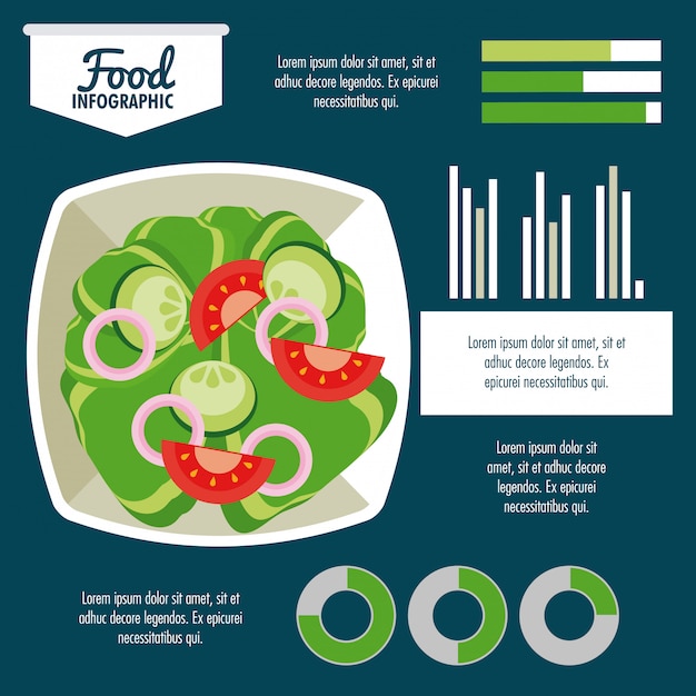 Premium Vector | Healthy Food Infographic Colorful Design