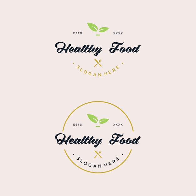 Download Free Healthy Food Logo Design Premium Vector Use our free logo maker to create a logo and build your brand. Put your logo on business cards, promotional products, or your website for brand visibility.