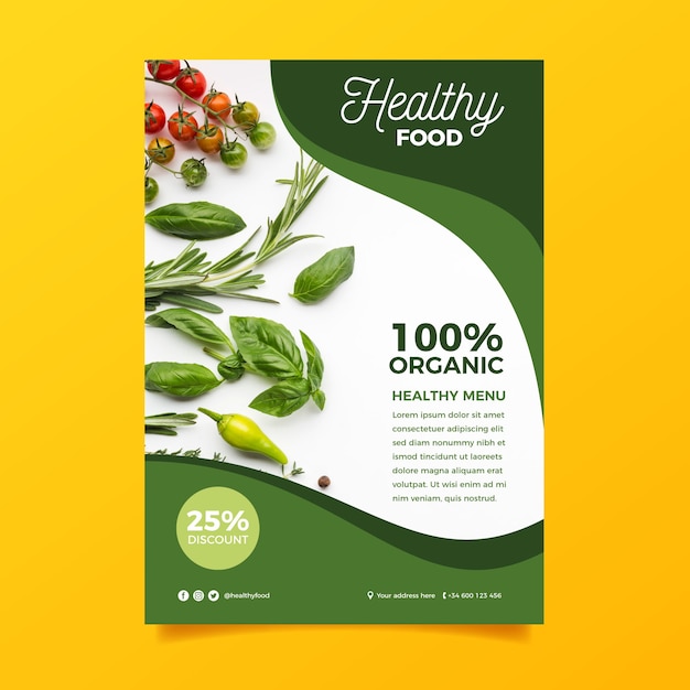 Premium Vector Healthy food menu template