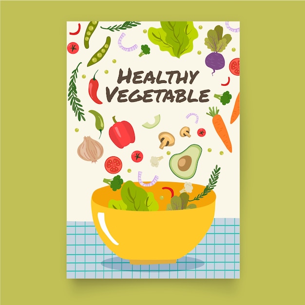 Free Vector Healthy Food Poster Template