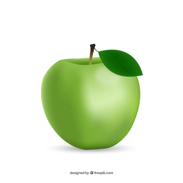 Healthy green apple | Free Vector