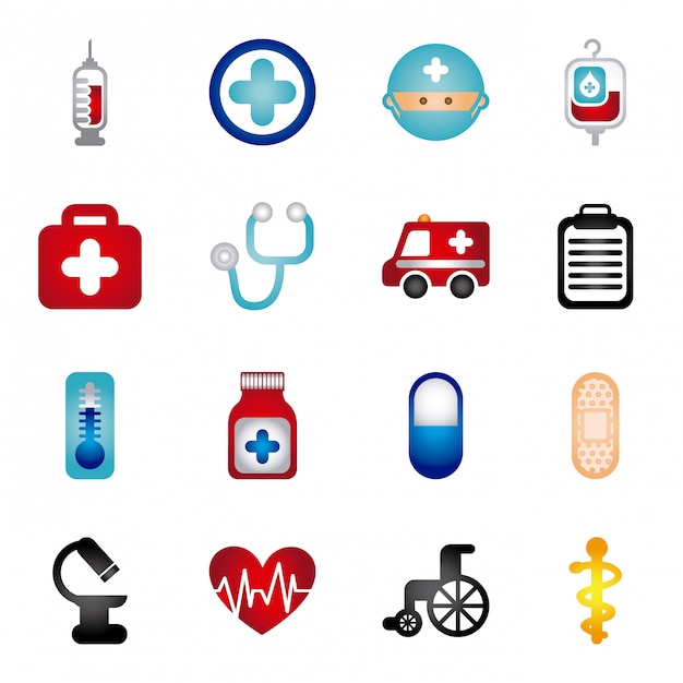 Premium Vector | Healthy icons over white background vector illustration