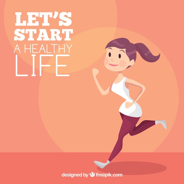 Free Vector | Healthy life quote background