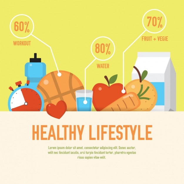 Healthy lifestyle graphic Vector | Free Download