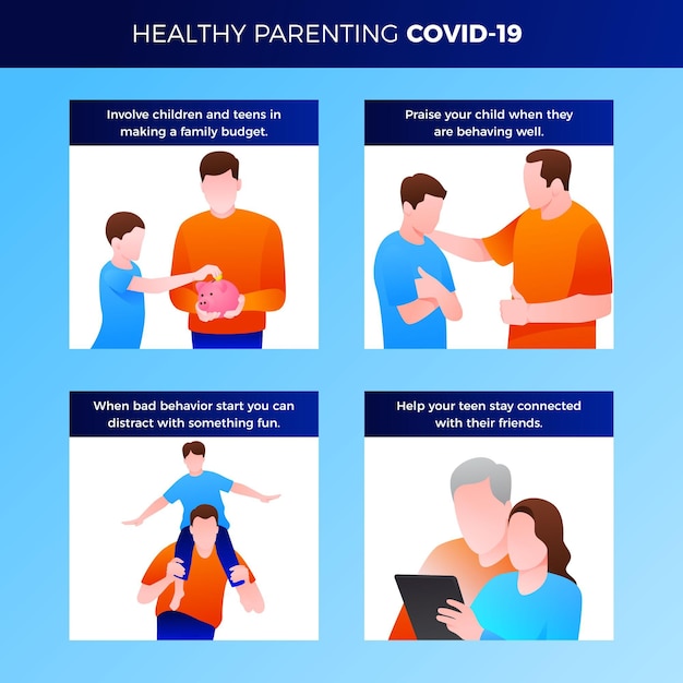 Healthy parenting tips | Free Vector