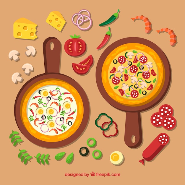 Healthy pizza background