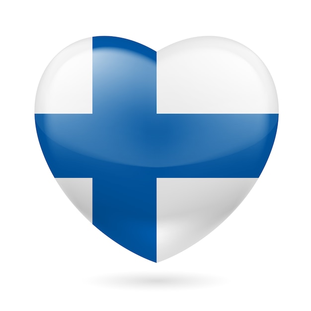 Premium Vector Heart icon of finland illustration