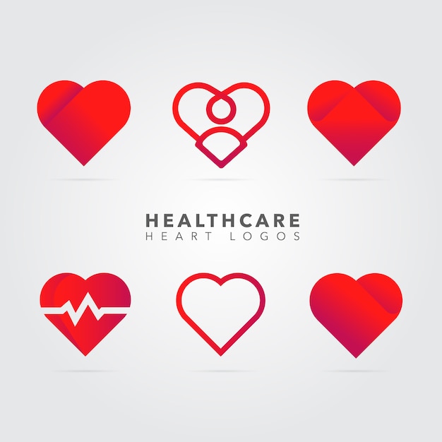 Premium Vector | Heart logo collection