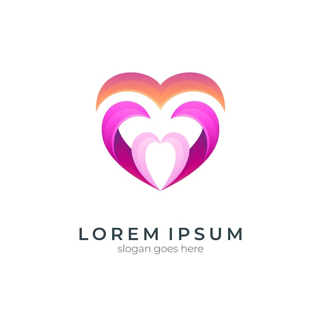 Heart or love logo vector template Premium Vector