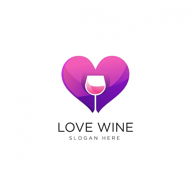 Download Free Heart Love Wine Logo Design Template Premium Vector Use our free logo maker to create a logo and build your brand. Put your logo on business cards, promotional products, or your website for brand visibility.
