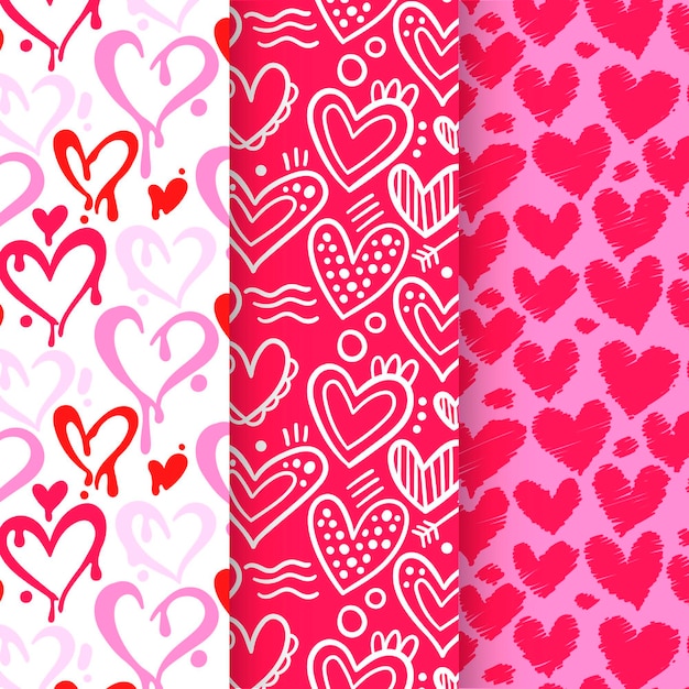 Download Heart pattern set | Free Vector