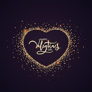 Premium Vector Heart Shaped Glitter For Valentine s Day Card Design