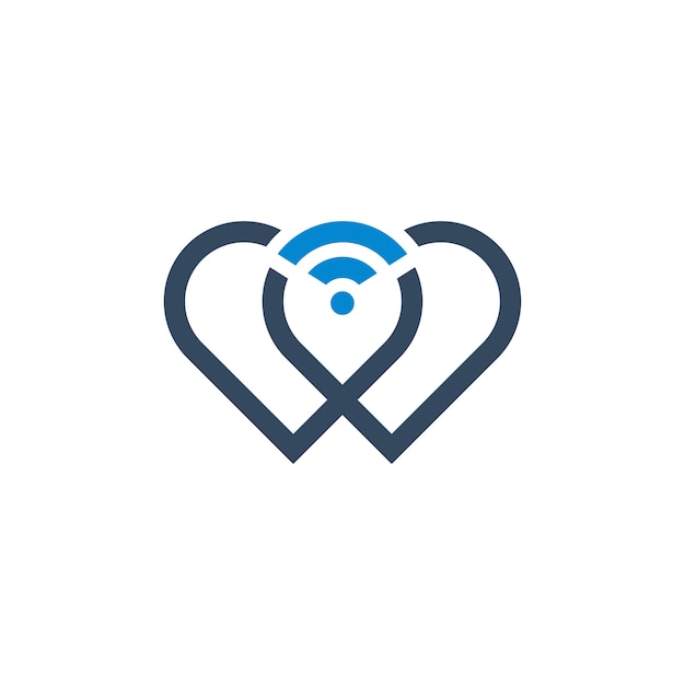 Download Free Heart Symboal With Wifi Icon Logo Design Premium Vector Use our free logo maker to create a logo and build your brand. Put your logo on business cards, promotional products, or your website for brand visibility.
