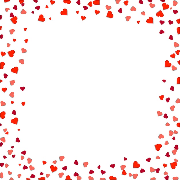 Premium Vector | Hearts borders isolated