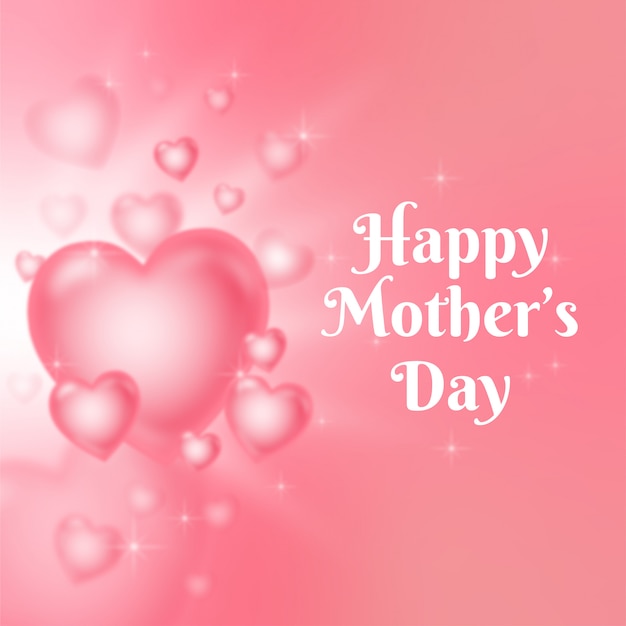 Premium Vector Hearts For Mothers Day Greeting Card