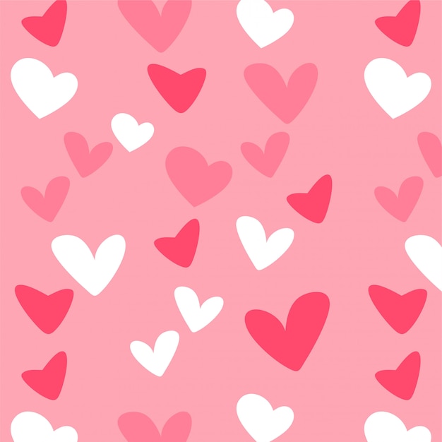 Premium Vector | Hearts pattern background