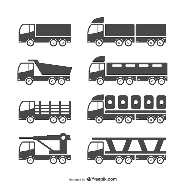 Free Vector Heavy Vehicles Set