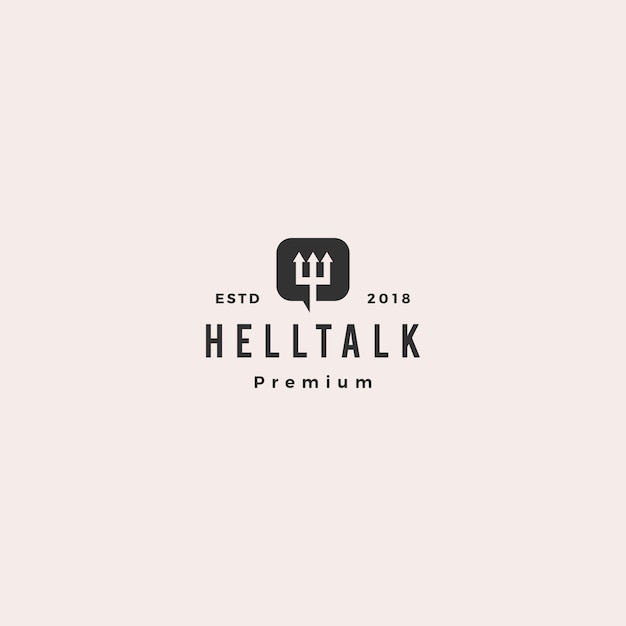 Download Free Hell Talk Pitchfork Devil Logo Vector Illustration Premium Vector Use our free logo maker to create a logo and build your brand. Put your logo on business cards, promotional products, or your website for brand visibility.