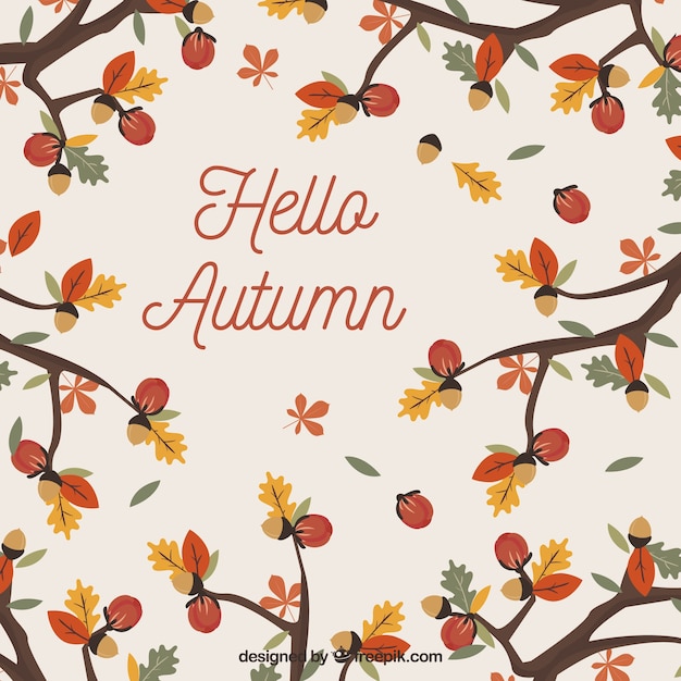 Free Vector | Hello autumn background