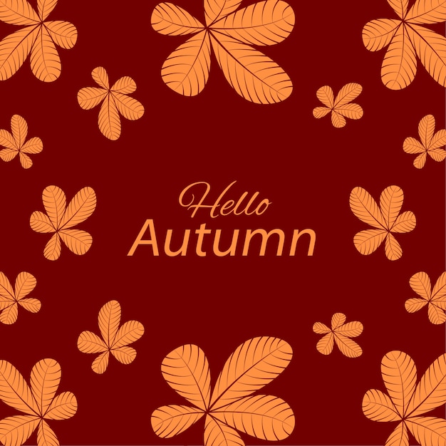 Hello autumn background Vector | Premium Download