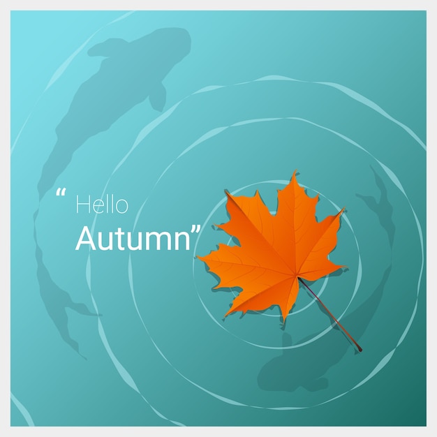 Premium Vector | Hello autumn background