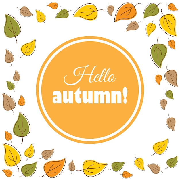 Premium Vector | Hello, autumn! vector illustration.