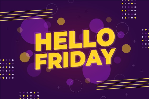 Free Vector | Hello friday abstract background