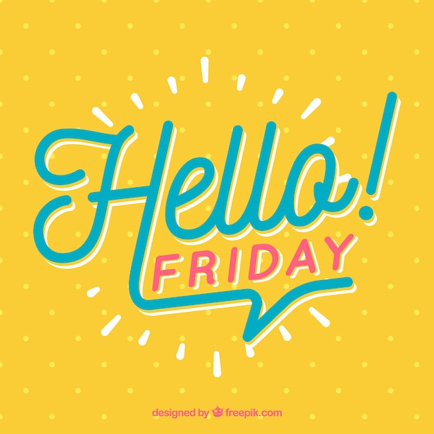 Free Vector | Hello friday, background with points