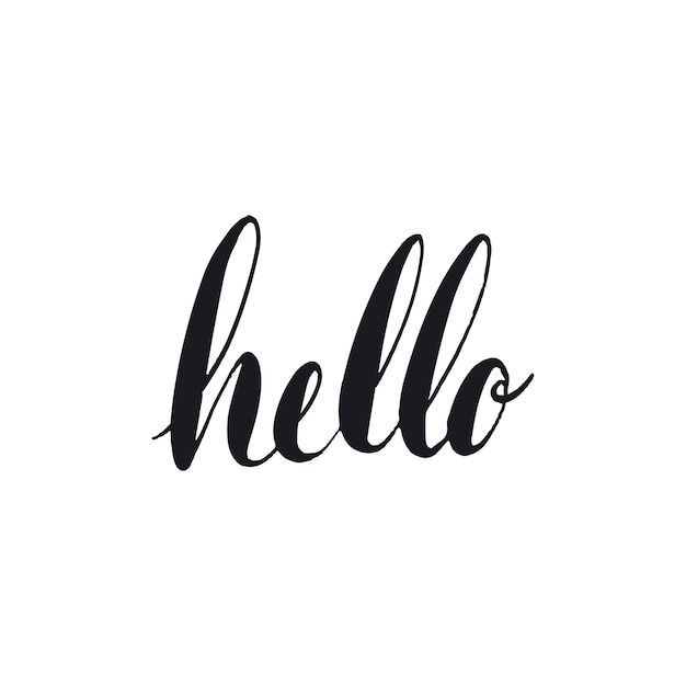 Free Vector | Hello greeting typography style vector