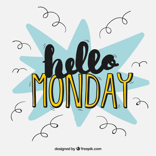 Download Hello monday background Vector | Free Download