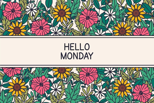 Free Vector Hello Monday Background