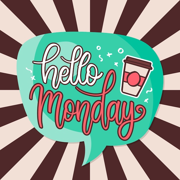 Free Vector Hello Monday Background