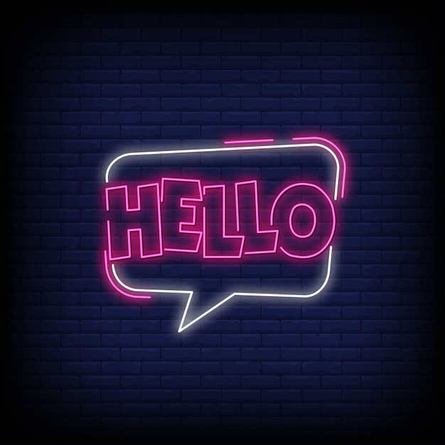 Download Free Hello In Neon Signs Style Premium Vector Use our free logo maker to create a logo and build your brand. Put your logo on business cards, promotional products, or your website for brand visibility.