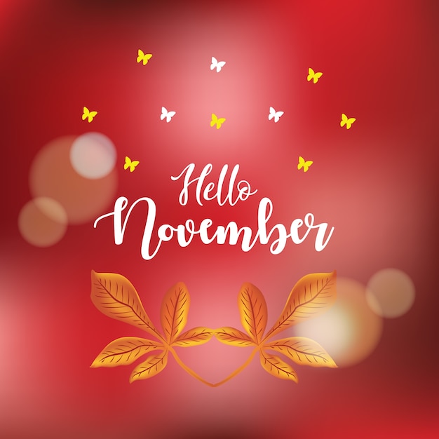 Premium Vector | Hello november